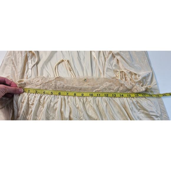 Miss Elaine Peignoir Robe nightgown & Dress Women S Ivory BUTTER SOFT Nylon Lace - Picture 8 of 10